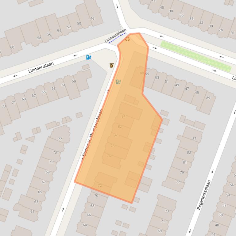 Kaart van postcodegebied 3571BP.