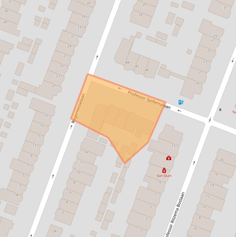 Kaart van postcodegebied 3571CK.