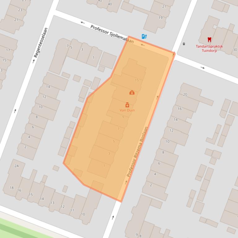 Kaart van postcodegebied 3571CL.