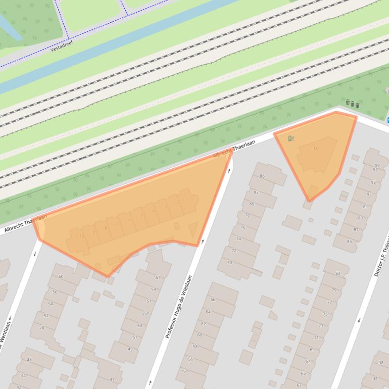 Kaart van postcodegebied 3571EA.