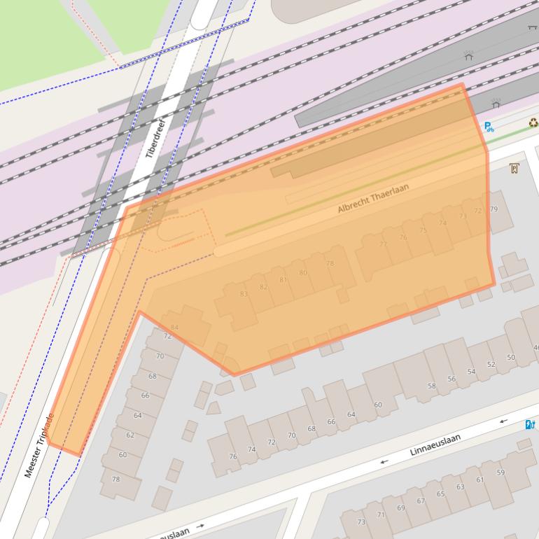 Kaart van postcodegebied 3571EJ.