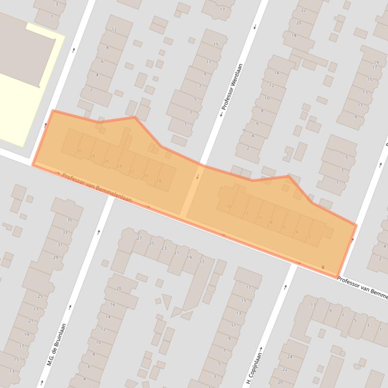 Kaart van postcodegebied 3571EM.