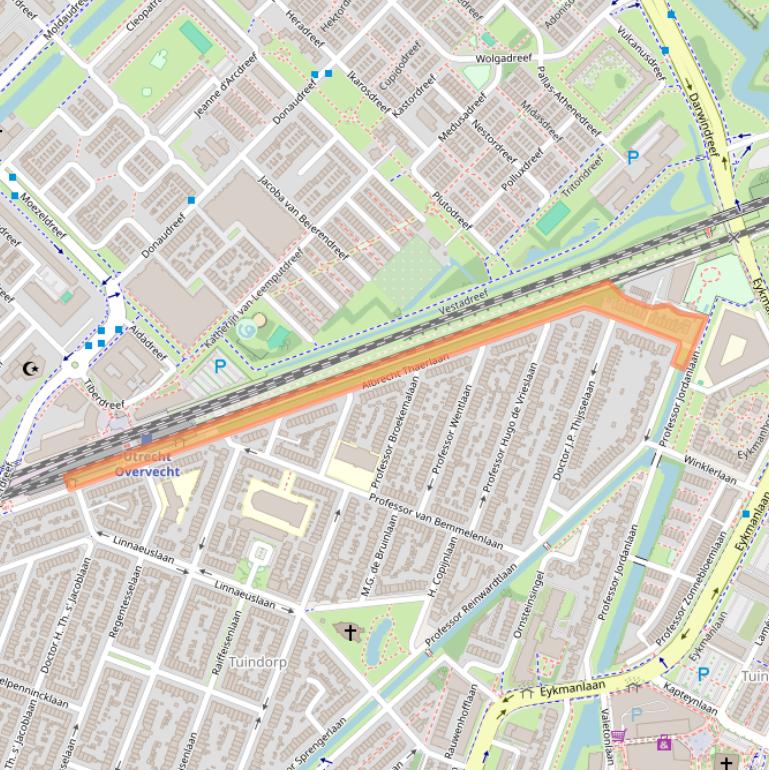 Kaart van postcodegebied 3571ET.