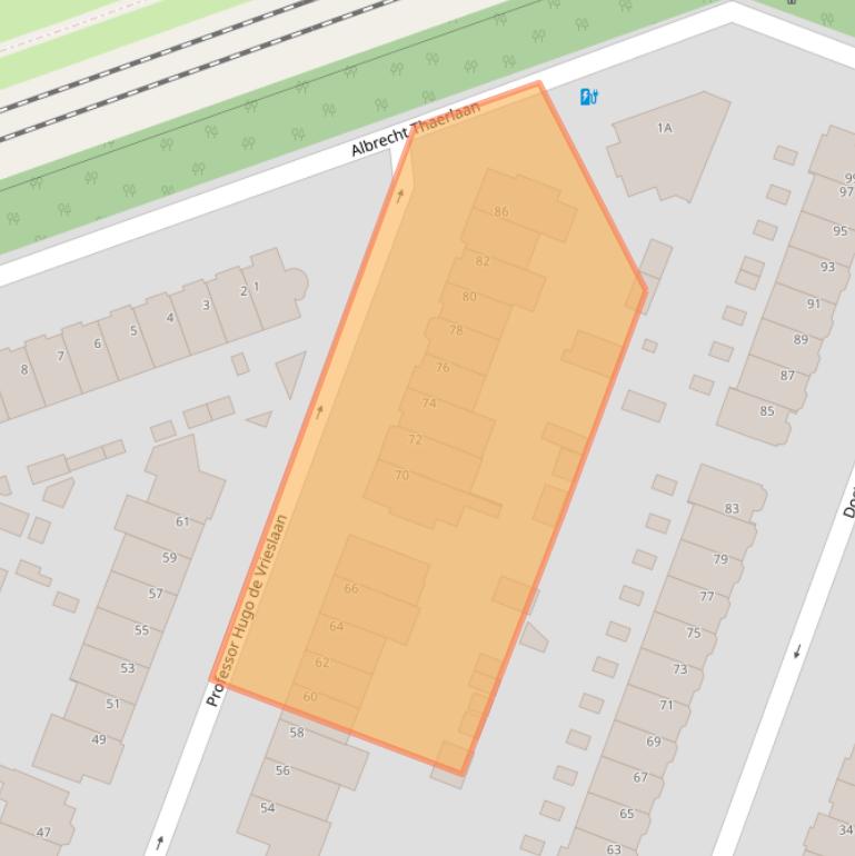 Kaart van postcodegebied 3571GK.