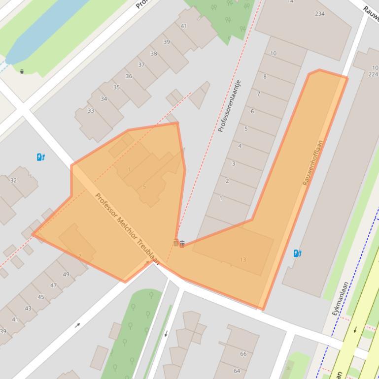 Kaart van postcodegebied 3571JA.