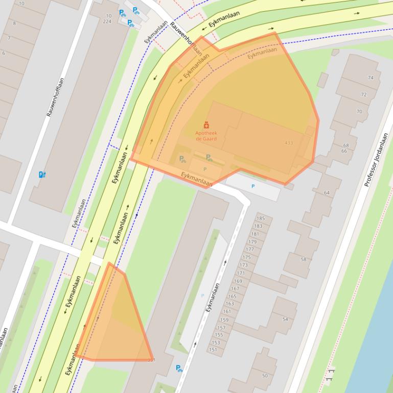 Kaart van postcodegebied 3571JR.