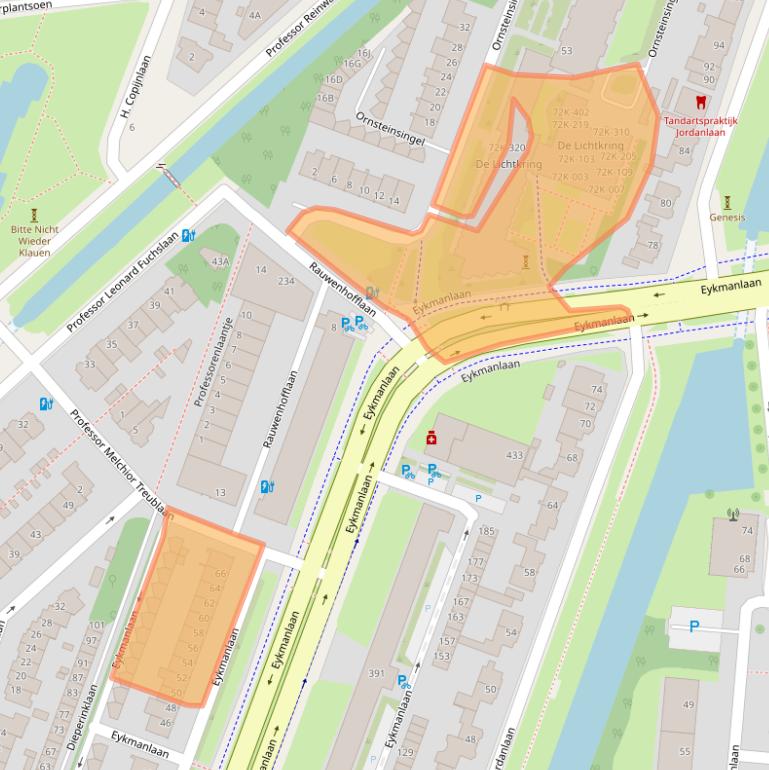 Kaart van postcodegebied 3571JV.