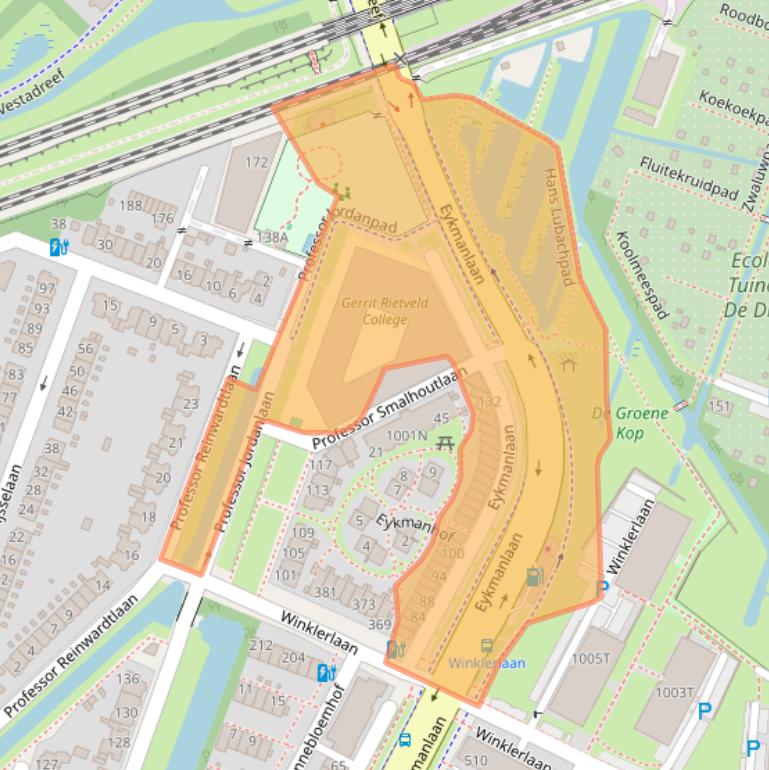 Kaart van postcodegebied 3571KH.