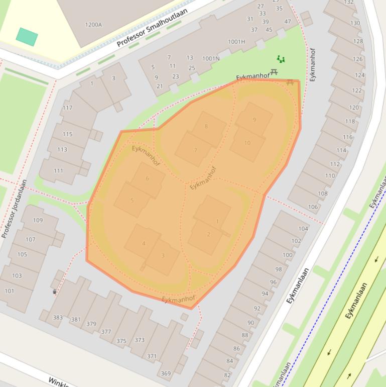 Kaart van postcodegebied 3571KW.