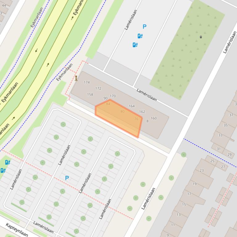 Kaart van postcodegebied 3571LE.