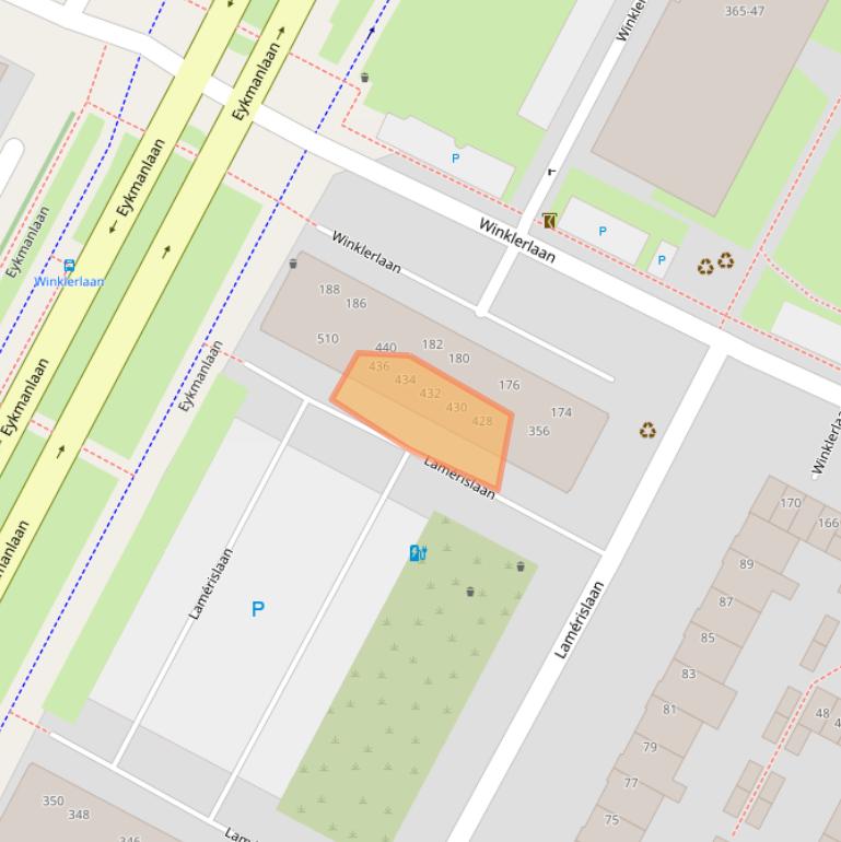 Kaart van postcodegebied 3571LP.