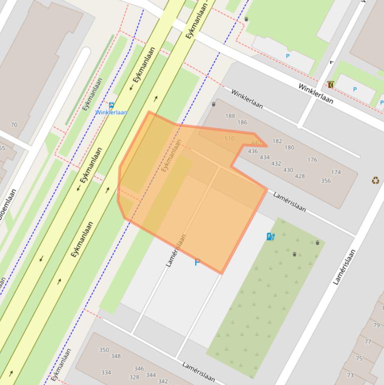 Kaart van postcodegebied 3571LR.