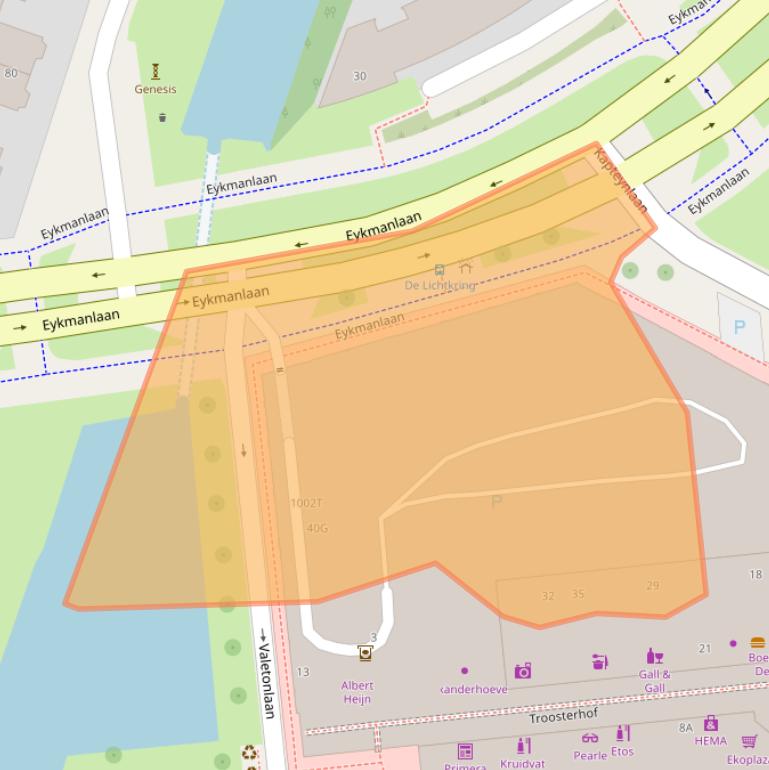 Kaart van postcodegebied 3571NB.