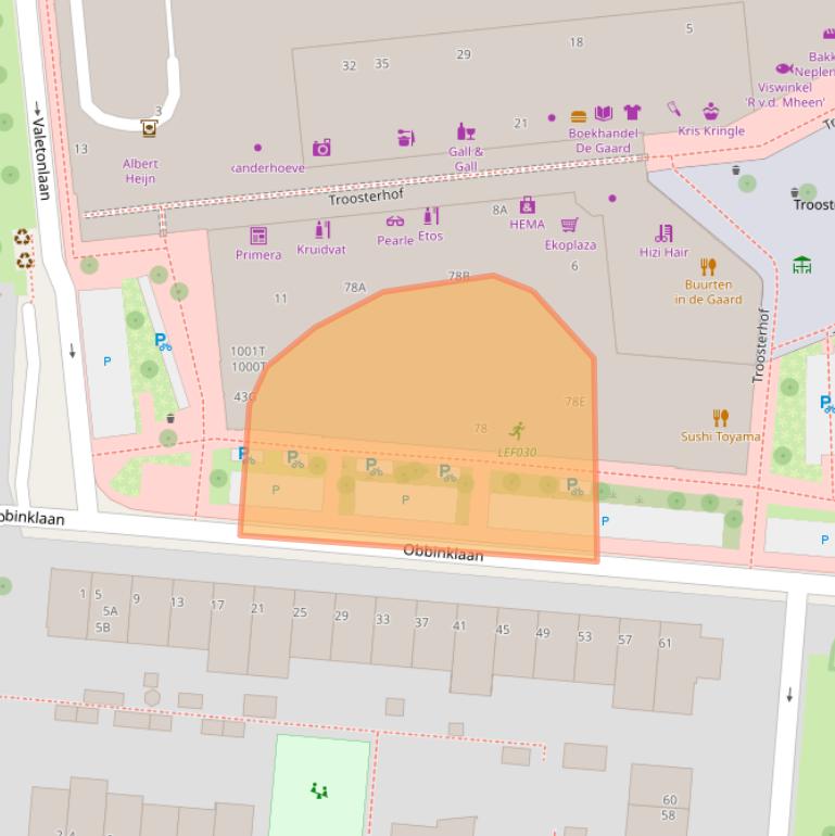 Kaart van postcodegebied 3571NJ.