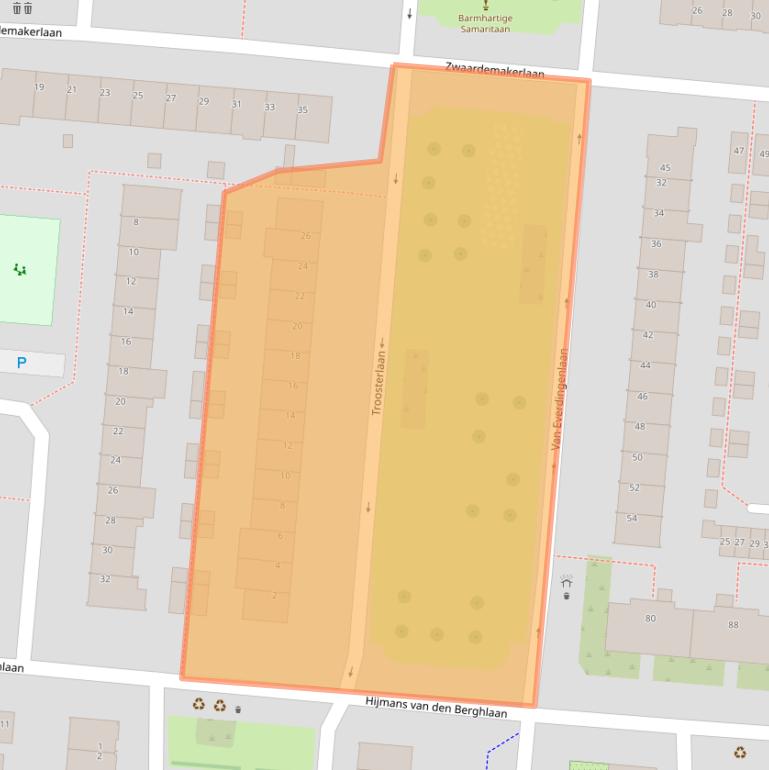 Kaart van postcodegebied 3571NM.