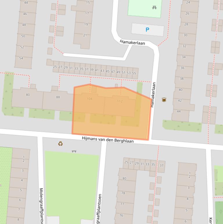 Kaart van postcodegebied 3571PD.