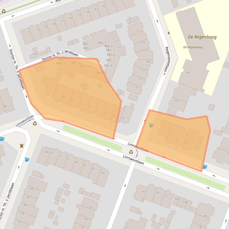 Kaart van postcodegebied 3571TX.