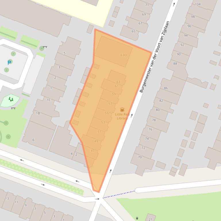 Kaart van postcodegebied 3571VT.