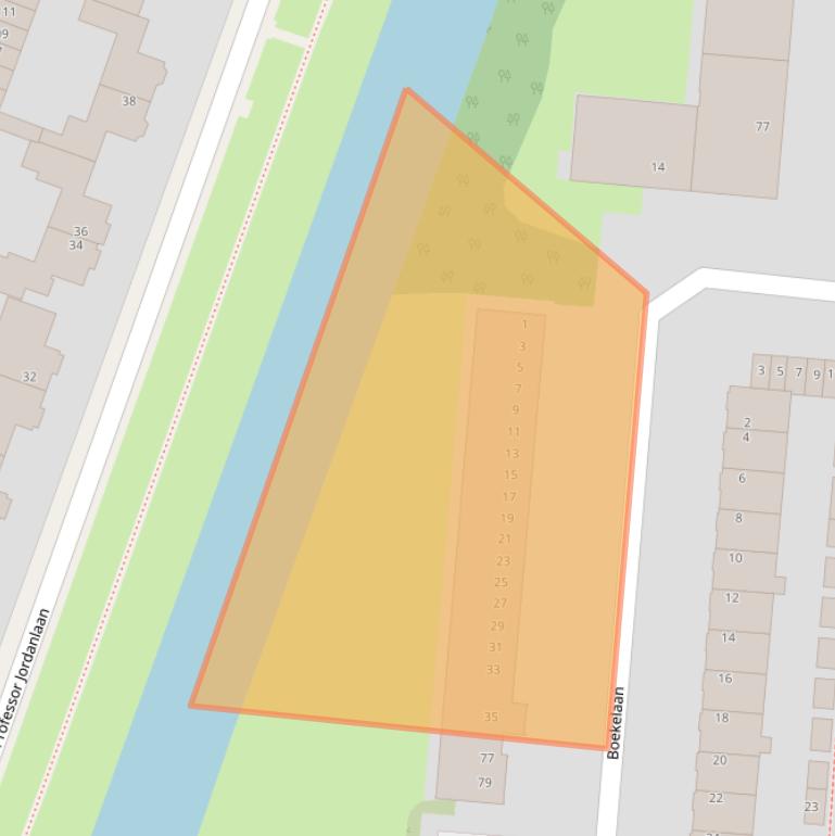 Kaart van postcodegebied 3571XA.