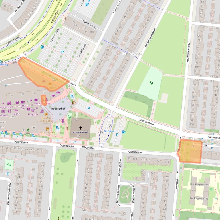 Kaart van postcodegebied 3571XK.