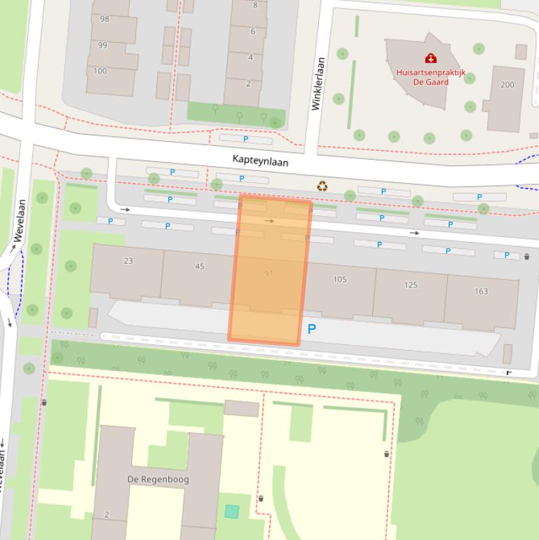 Kaart van postcodegebied 3571XM.