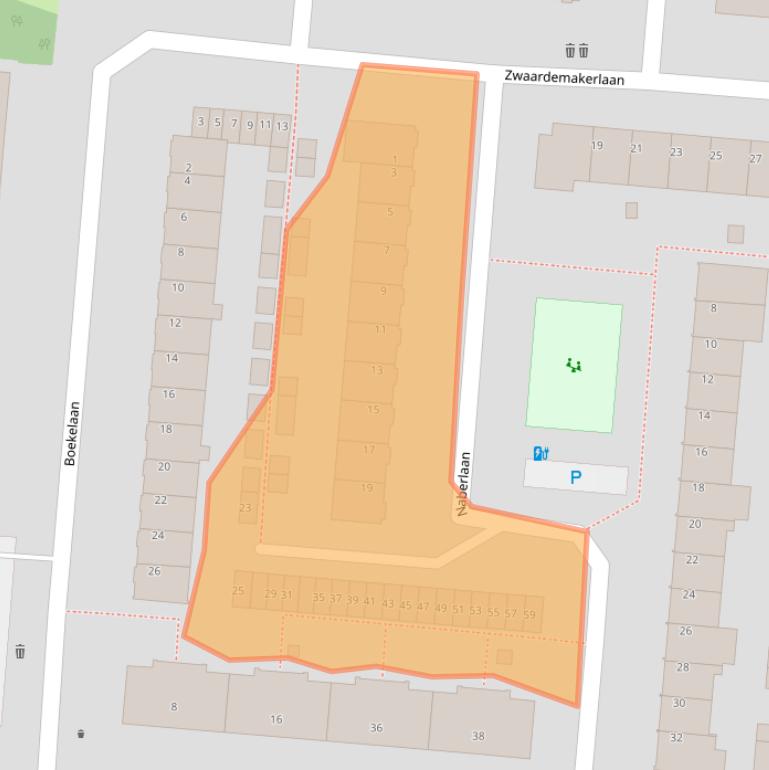 Kaart van postcodegebied 3571ZH.