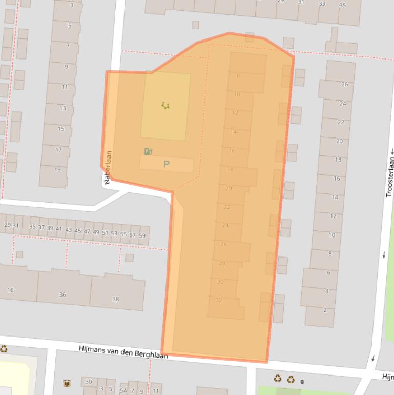 Kaart van postcodegebied 3571ZJ.