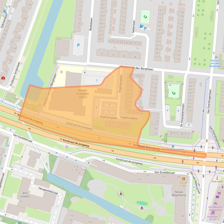 Kaart van postcodegebied 3571ZM.