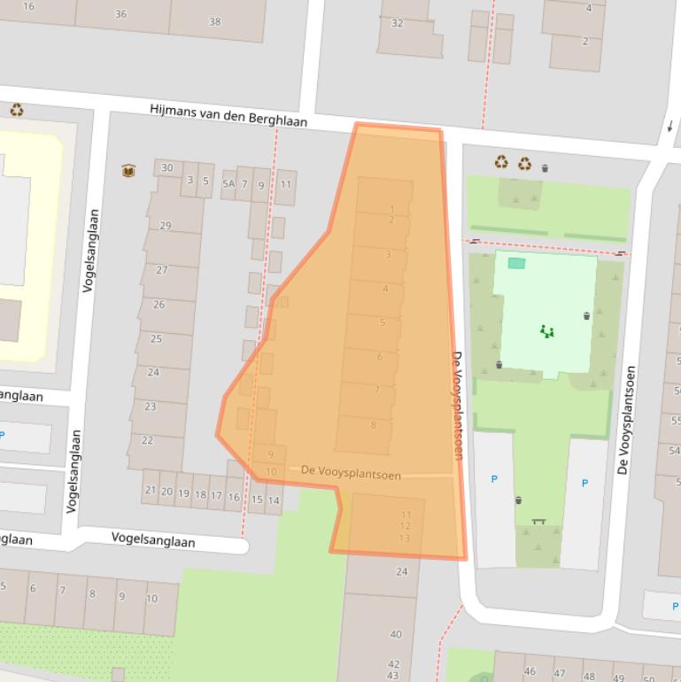 Kaart van postcodegebied 3571ZN.