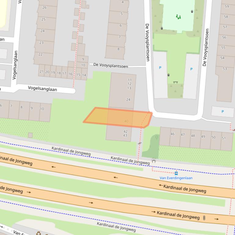 Kaart van postcodegebied 3571ZR.