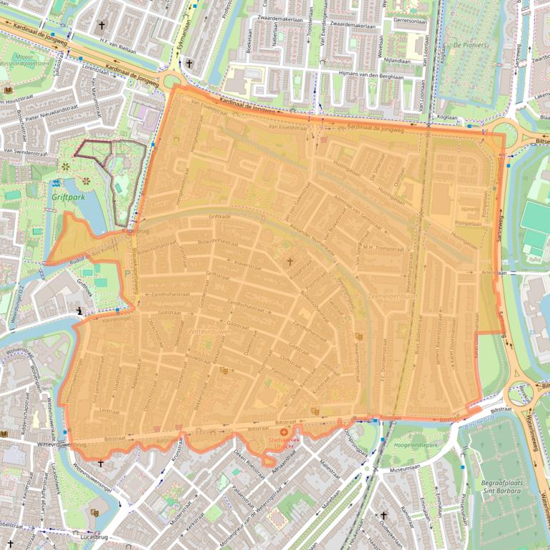 Kaart van postcodegebied 3572.