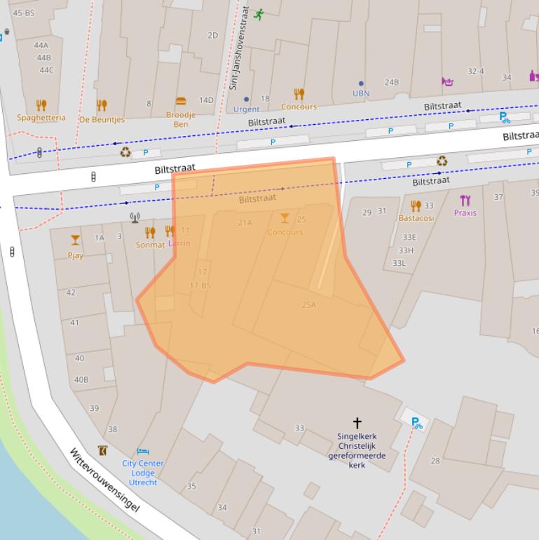 Kaart van postcodegebied 3572AB.