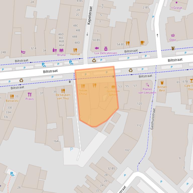 Kaart van postcodegebied 3572AE.