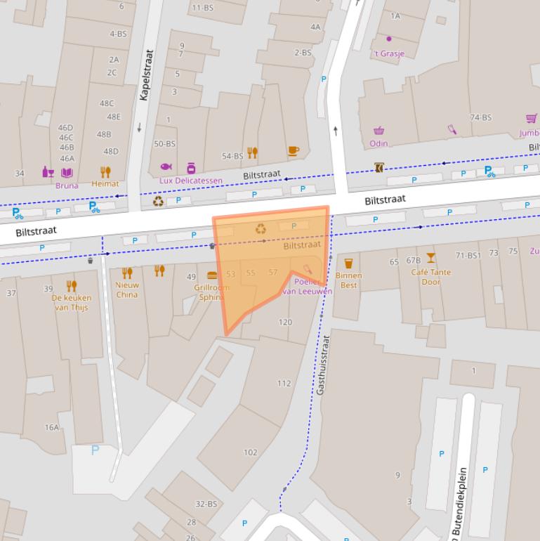 Kaart van postcodegebied 3572AG.