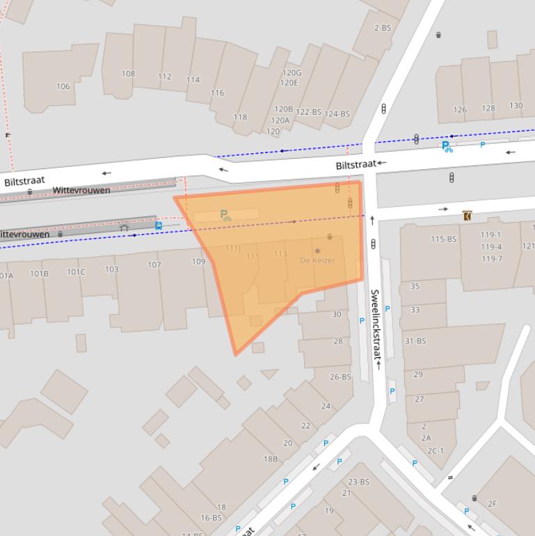Kaart van postcodegebied 3572AN.
