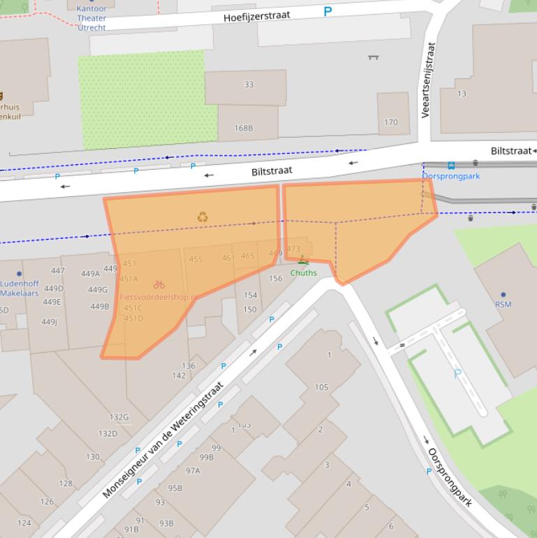 Kaart van postcodegebied 3572AX.
