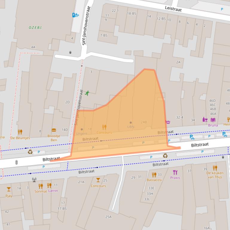 Kaart van postcodegebied 3572BB.