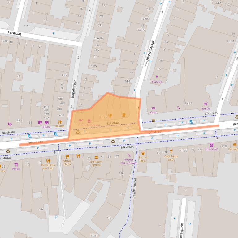 Kaart van postcodegebied 3572BD.