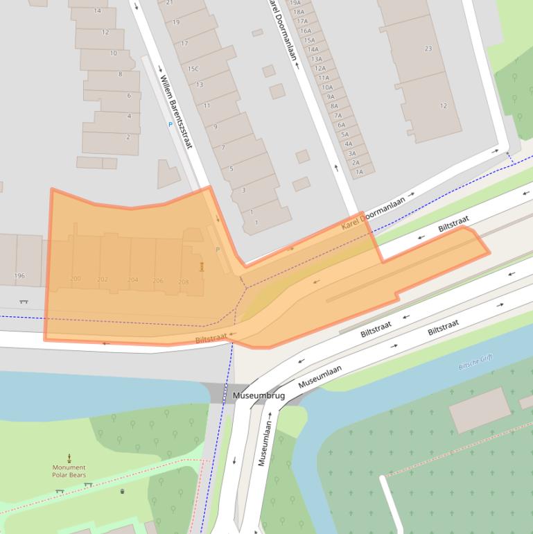 Kaart van postcodegebied 3572BS.