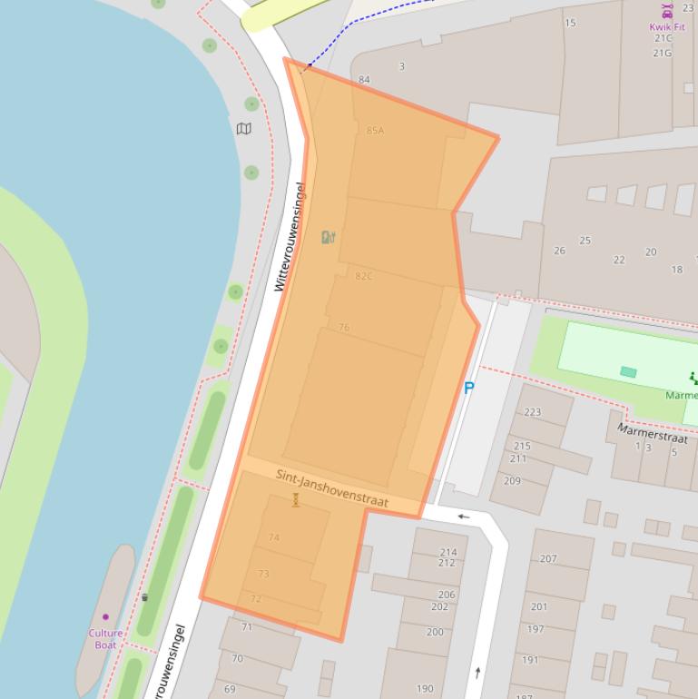 Kaart van postcodegebied 3572CD.