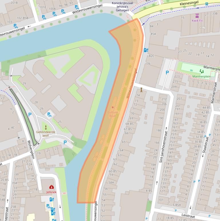 Kaart van postcodegebied 3572CE.