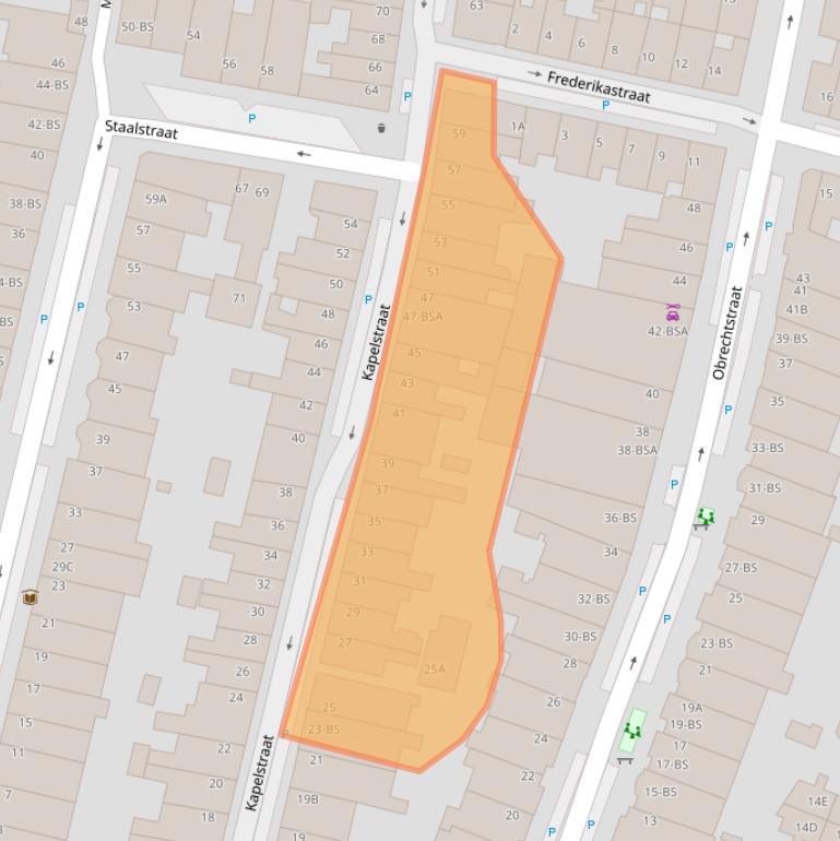 Kaart van postcodegebied 3572CJ.