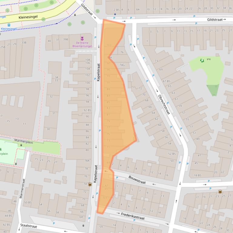 Kaart van postcodegebied 3572CK.