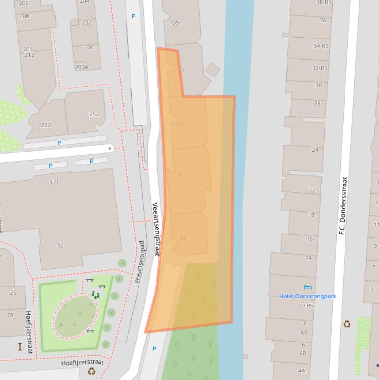 Kaart van postcodegebied 3572DC.