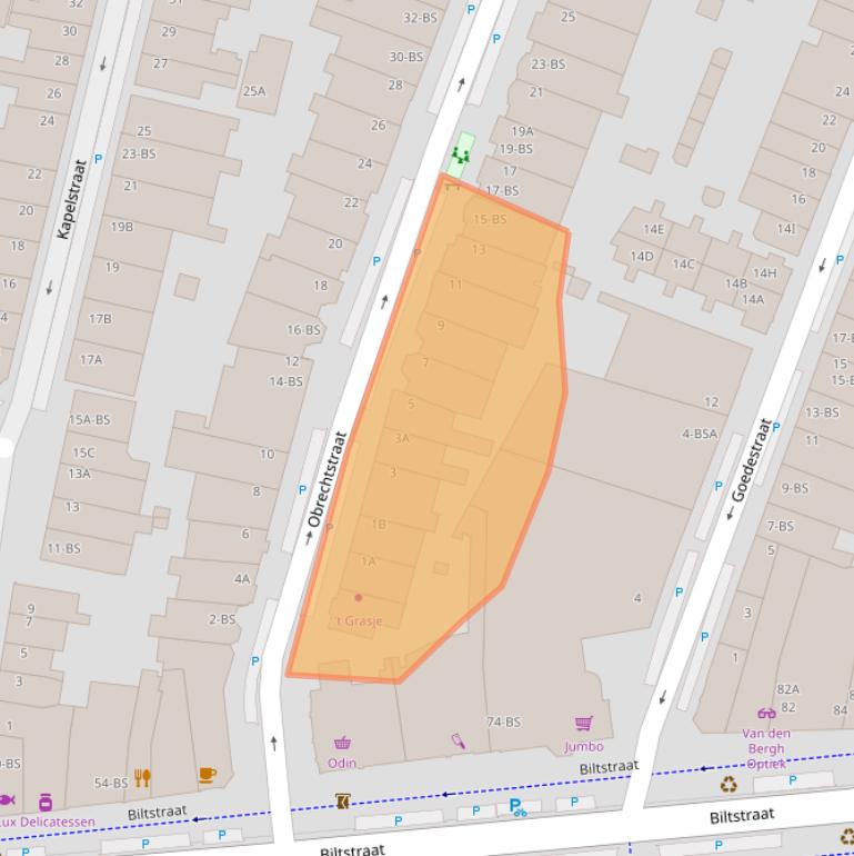Kaart van postcodegebied 3572EA.