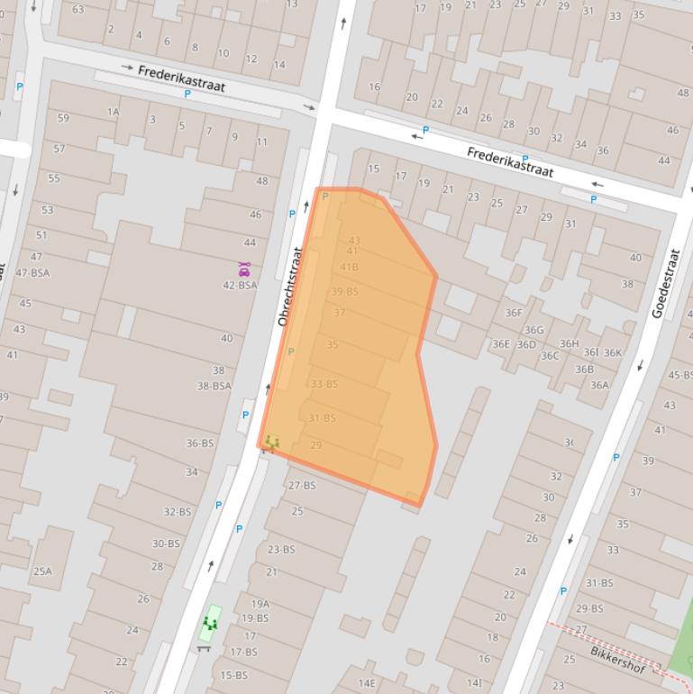 Kaart van postcodegebied 3572EC.