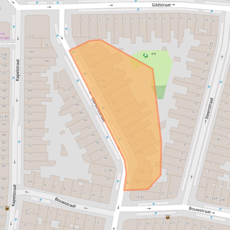 Kaart van postcodegebied 3572ED.