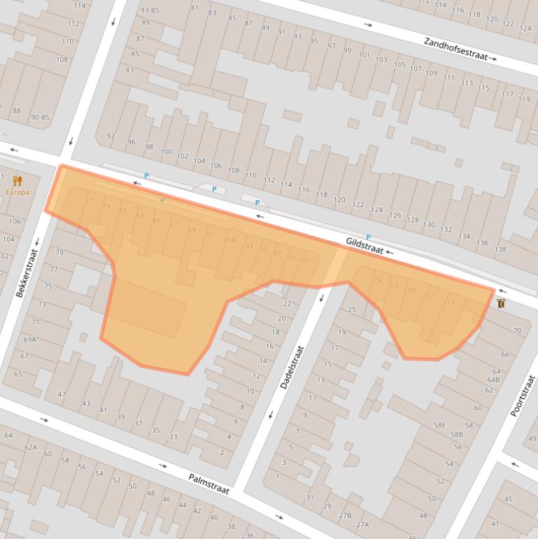Kaart van postcodegebied 3572EL.