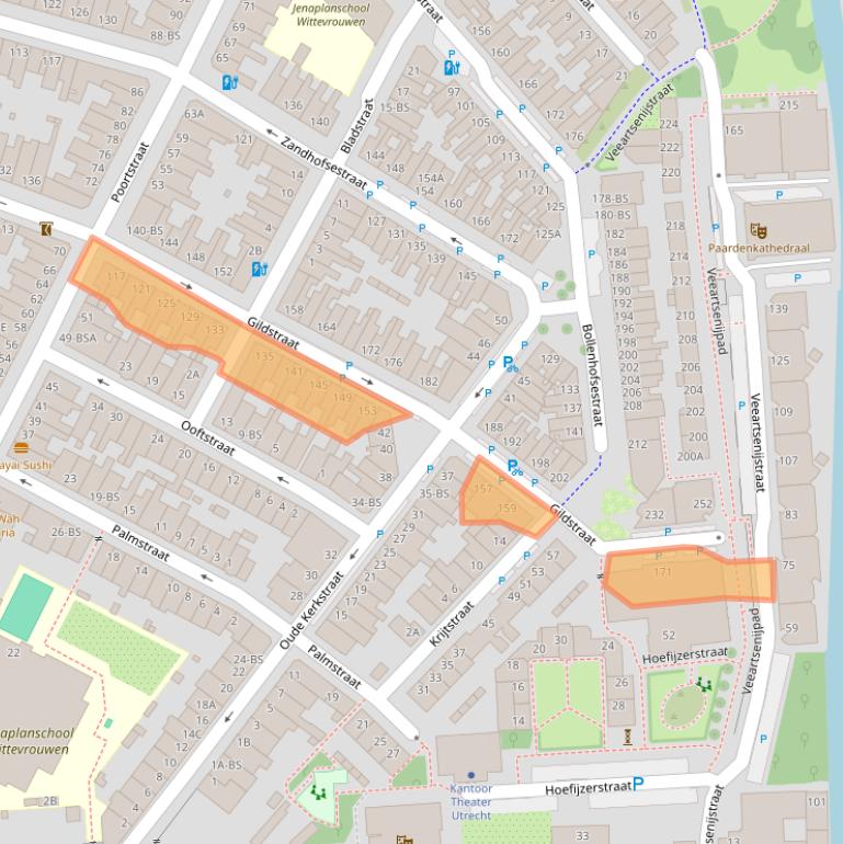 Kaart van postcodegebied 3572EM.
