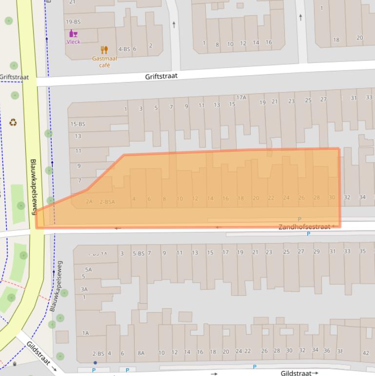 Kaart van postcodegebied 3572GG.